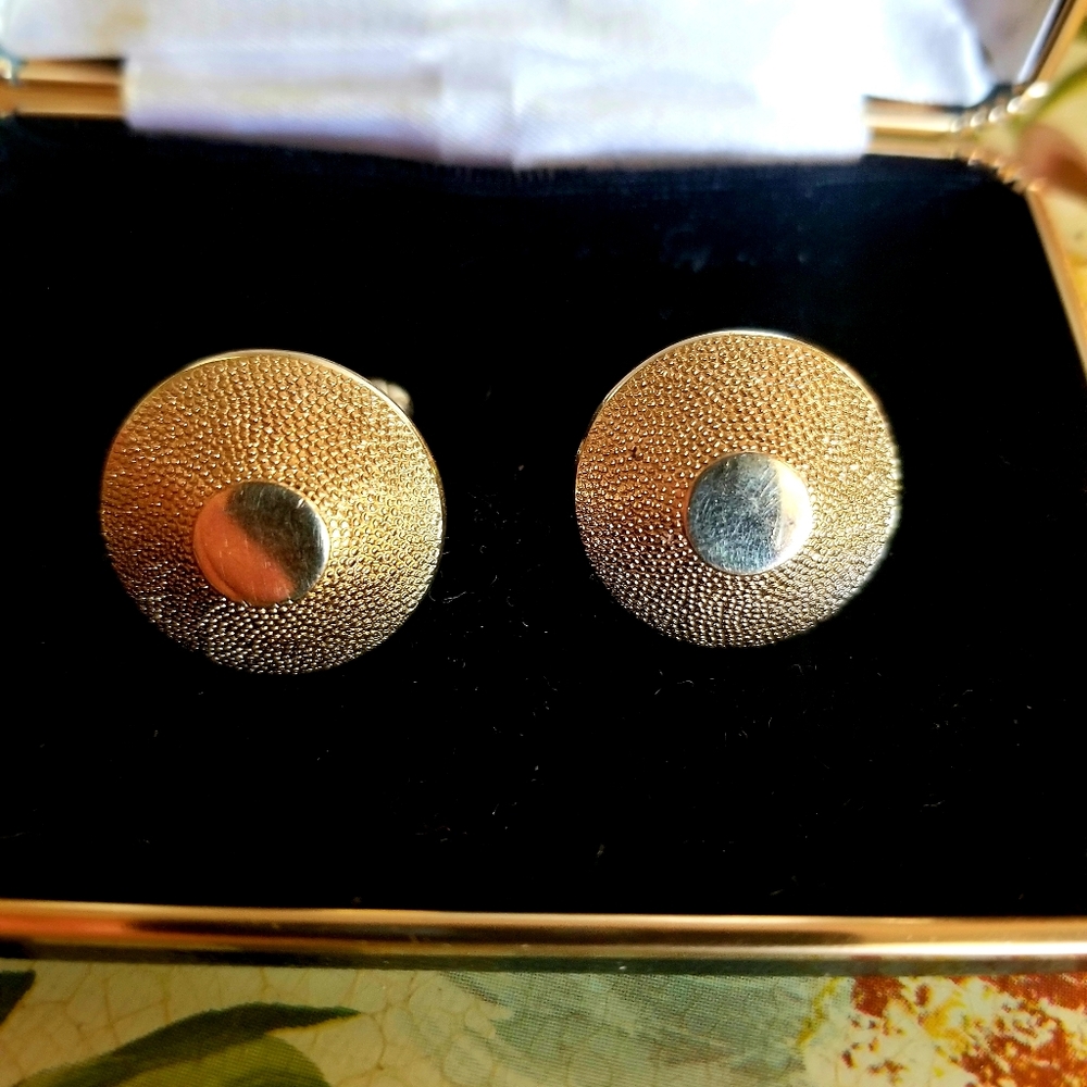 VTG Pat Pend Gold Classic Cufflinks - Picture 2 of 8